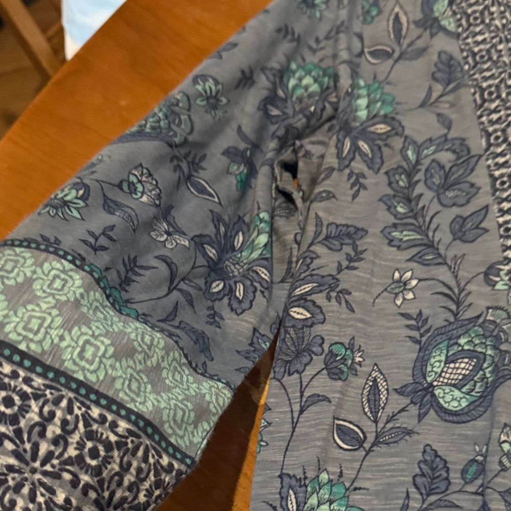 Coldwater Creek Blue and Green Floral Top - Picture 7 of 16